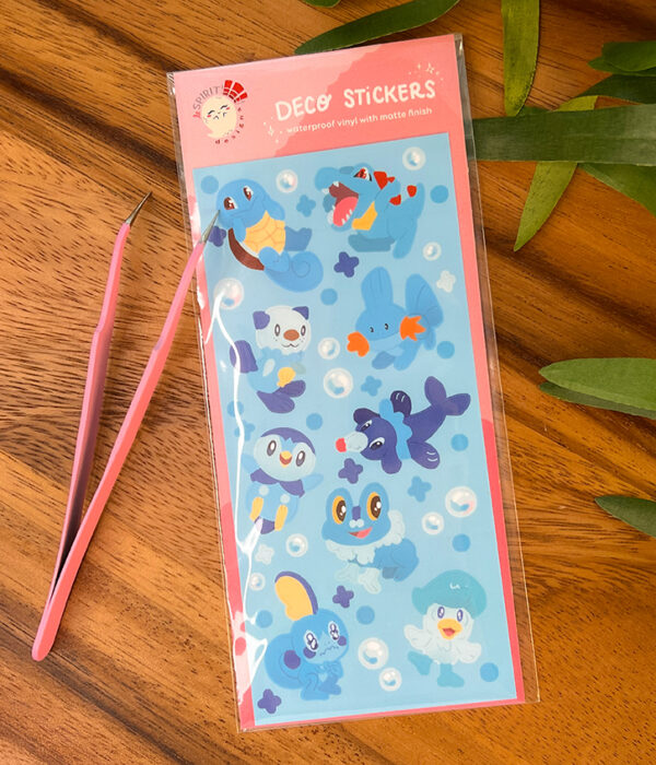 Water Starters ~ Pokemon ~ Deco Sticker Sheet