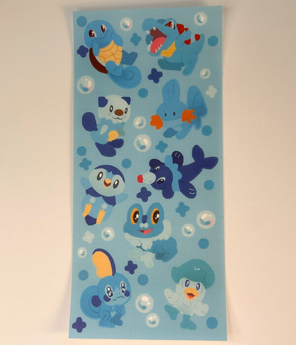 Water Starters ~ Pokemon ~ Deco Sticker Sheet - Image 5