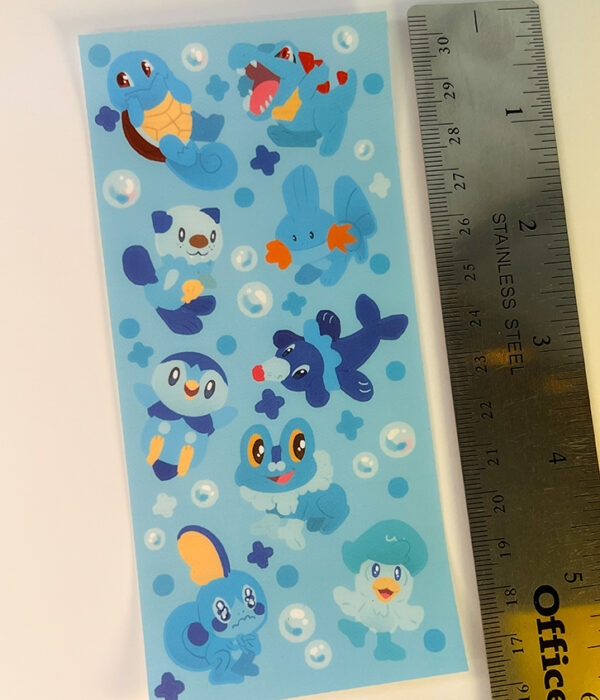 Water Starters ~ Pokemon ~ Deco Sticker Sheet - Image 6