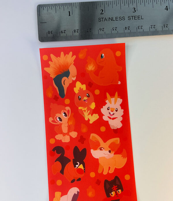 Fire Starters ~ Pokemon ~ Deco Sticker Sheet - Image 7