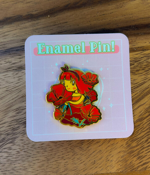 Poppy Lover ~ Enamel Pin ~ February 2023 Pin Club - Image 5