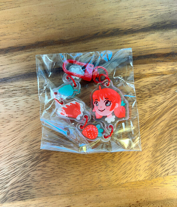 Little Strawberries ~ Linked Acrylic Keychain - Image 5