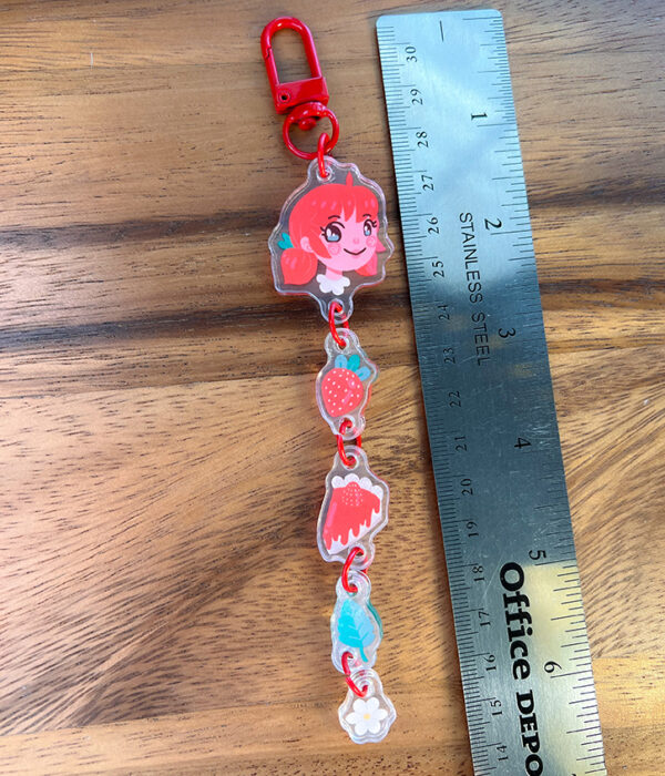Little Strawberries ~ Linked Acrylic Keychain - Image 4